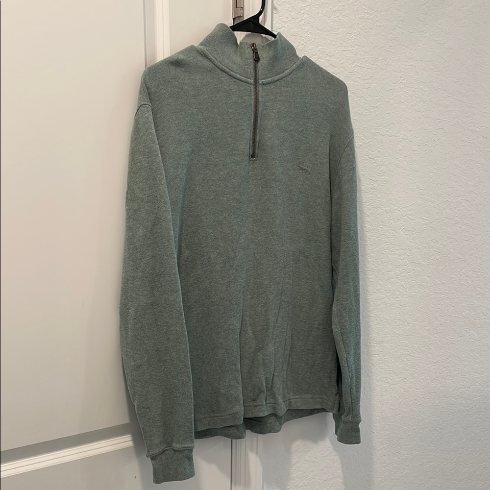 Like New - Men's Rodd & Gunn Alton Ave Sage Quarter-Zip Sweater